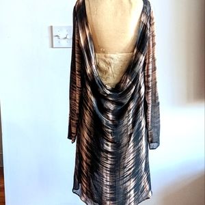 Nicholas K silk chiffon low back dress Large